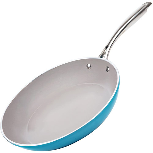 Gotham Steel Aqua Blue 12" Nonstick Fry Pan with Stay Cool Handle, Oven